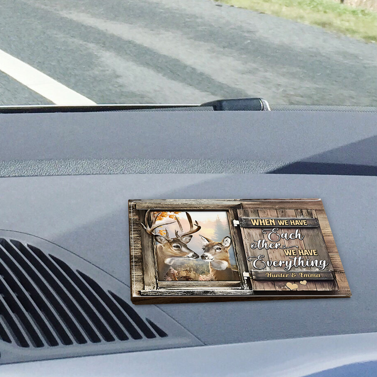 Drive Safe! I Love You! - Personalized Hunting Shaped Car Visor Clip