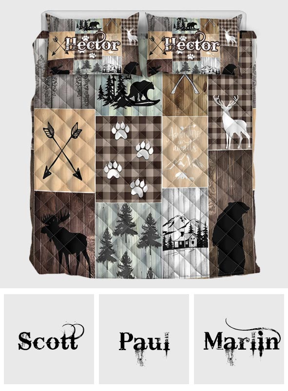 Love Hunting - Personalized Hunting Quilt Set