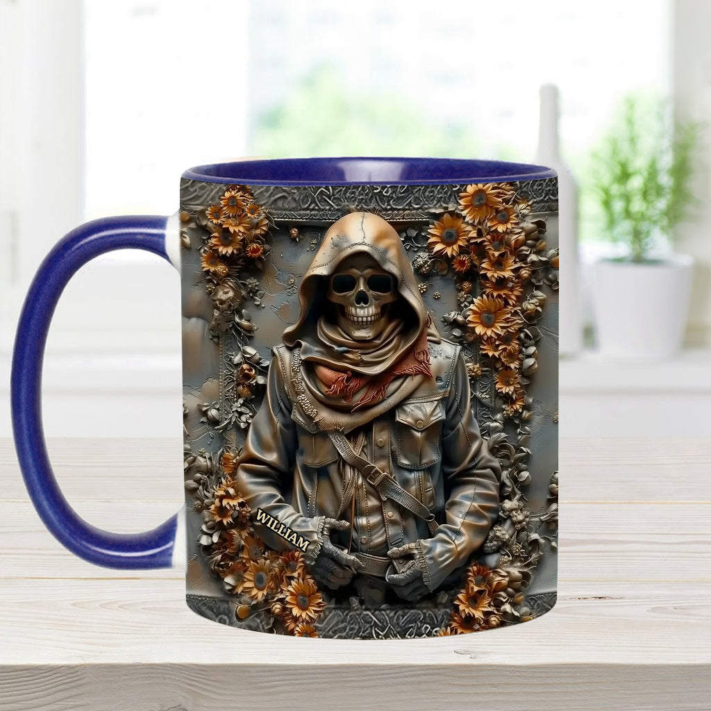 Vintage Skull - Personalized Skull Accent Mug