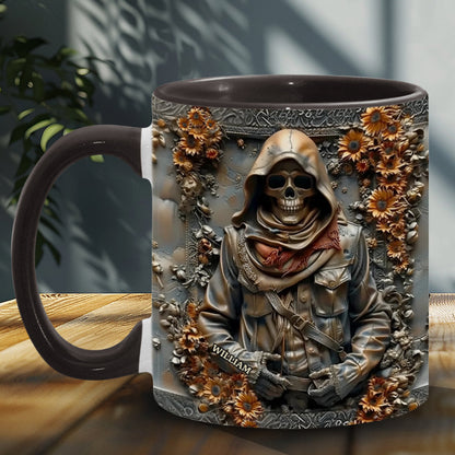 Vintage Skull - Personalized Skull Accent Mug