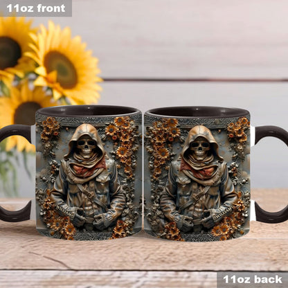 Vintage Skull - Personalized Skull Accent Mug
