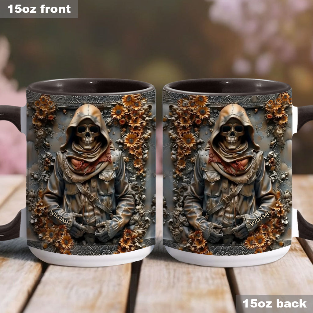 Vintage Skull - Personalized Skull Accent Mug