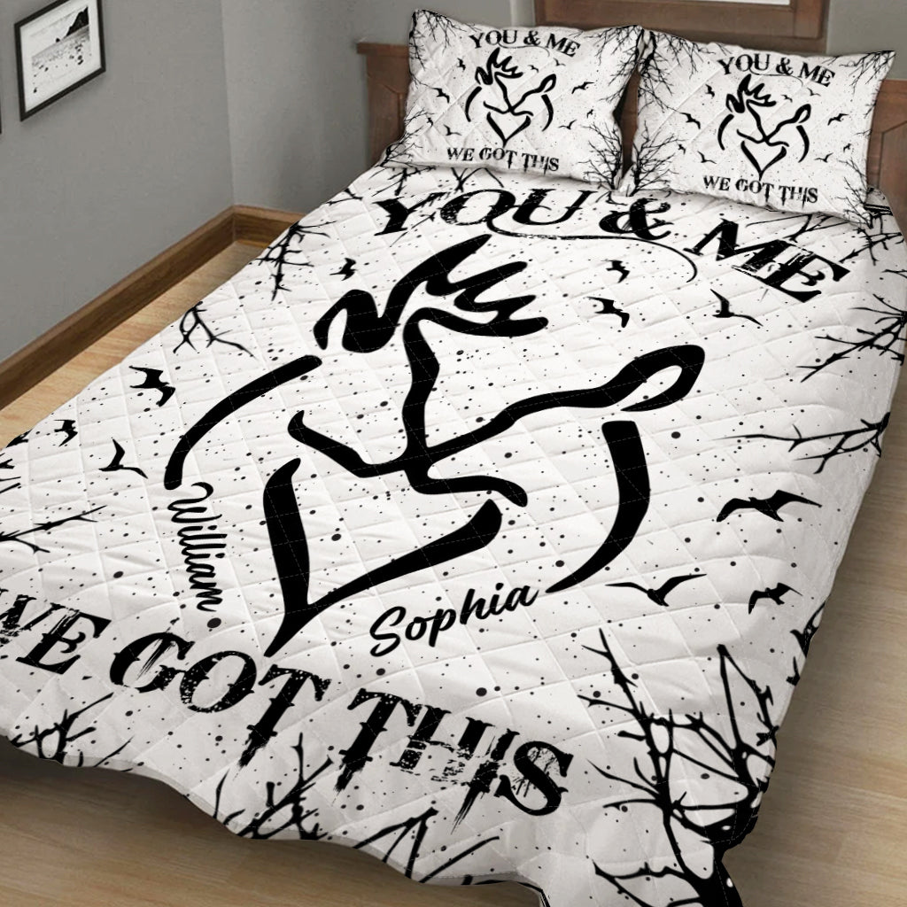 Wild Couple - Personalized Hunting Quilt Set