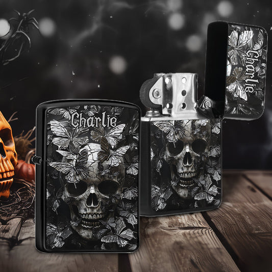 Butterfly Skull - Personalized Skull Lighter
