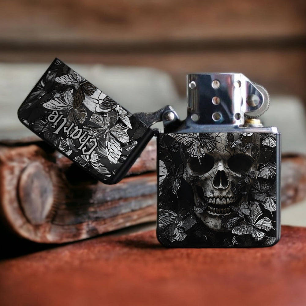 Butterfly Skull - Personalized Skull Lighter