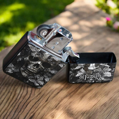 Butterfly Skull - Personalized Skull Lighter