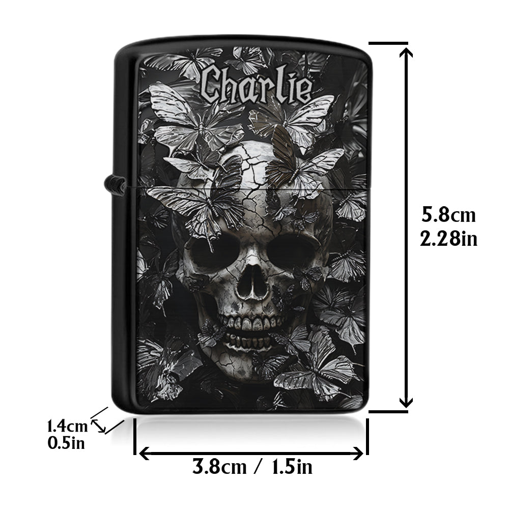 Butterfly Skull - Personalized Skull Lighter