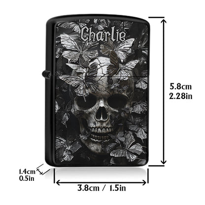 Butterfly Skull - Personalized Skull Lighter