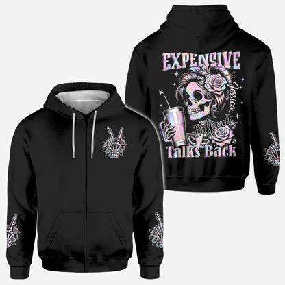 Expensive Difficult And Talks Back - Personalized Skull All Over Shirt