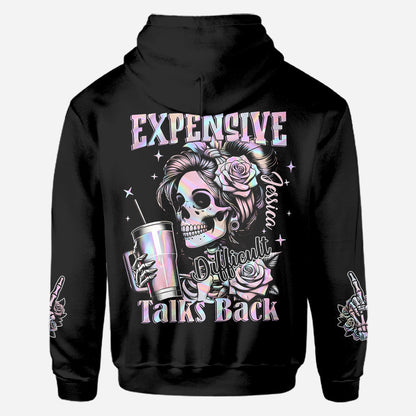 Expensive Difficult And Talks Back - Personalized Skull All Over Shirt
