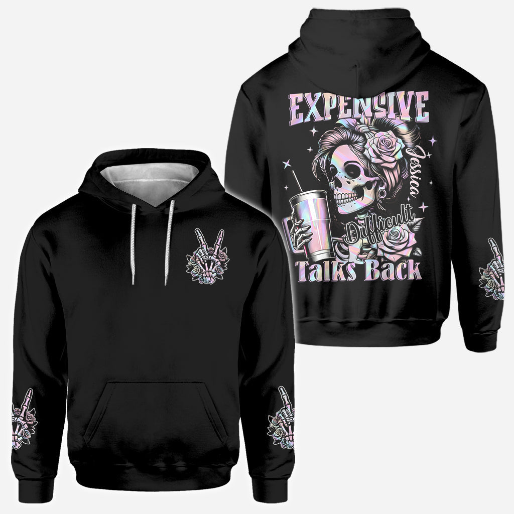Expensive Difficult And Talks Back - Personalized Skull All Over Shirt