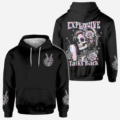Expensive Difficult And Talks Back - Personalized Skull All Over Shirt