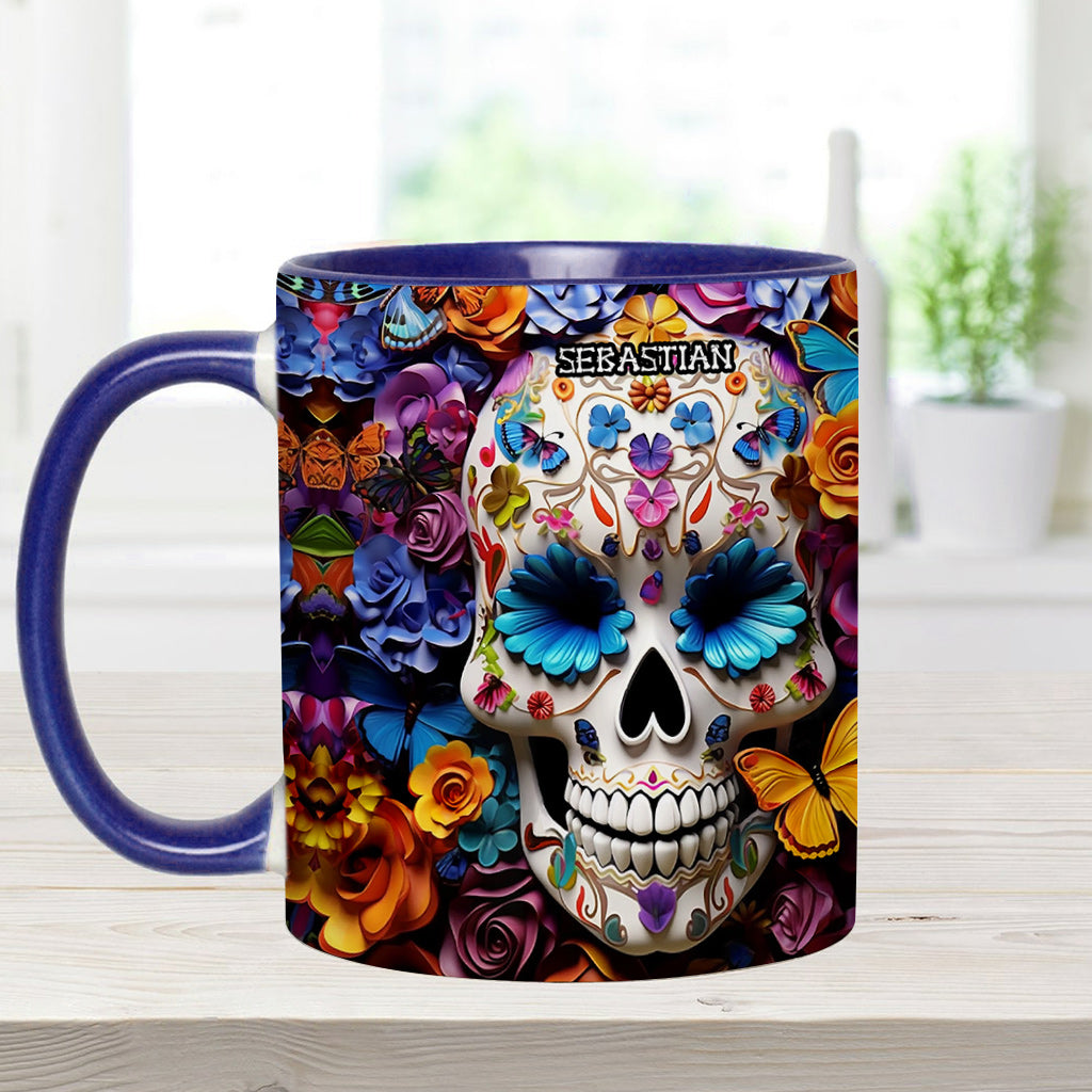 Sugar Skull - Personalized Skull Accent Mug