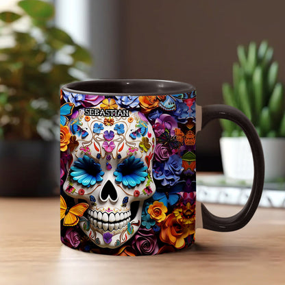 Sugar Skull - Personalized Skull Accent Mug