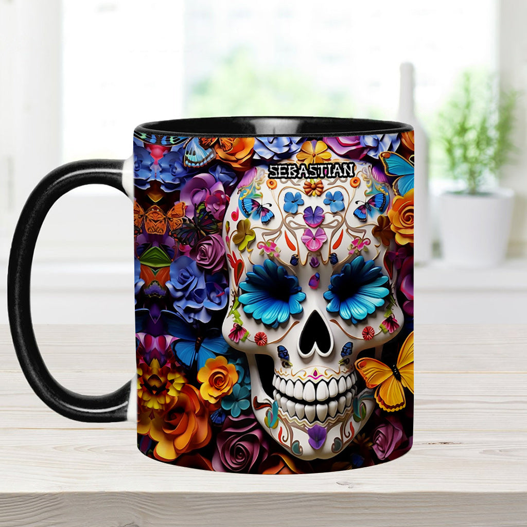 Sugar Skull - Personalized Skull Accent Mug