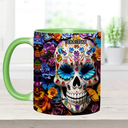 Sugar Skull - Personalized Skull Accent Mug