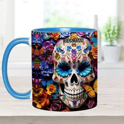 Sugar Skull - Personalized Skull Accent Mug