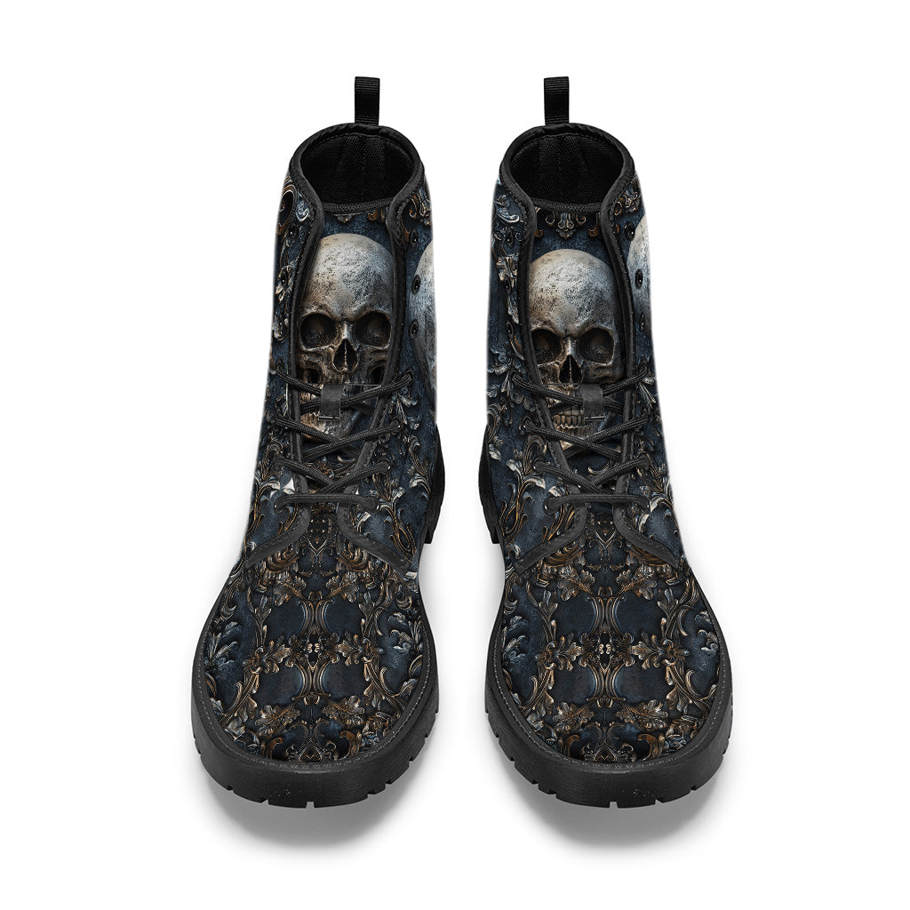 Strong Skull - Personalized Skull Leather Boots