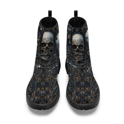 Strong Skull - Personalized Skull Leather Boots