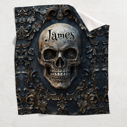 Awesome Skull - Personalized Skull Blanket