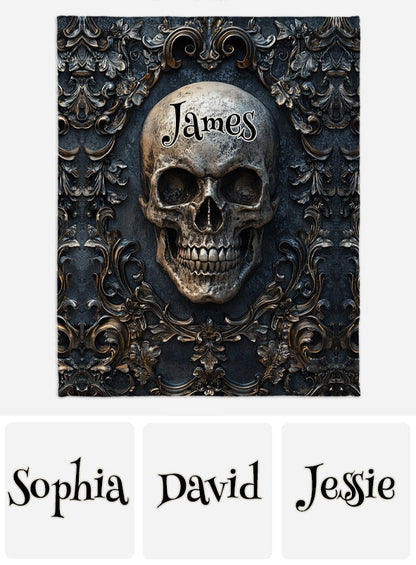 Awesome Skull - Personalized Skull Blanket