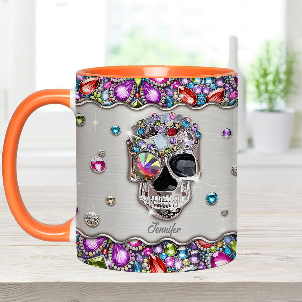 Sparkle Skull - Personalized Skull Accent Mug