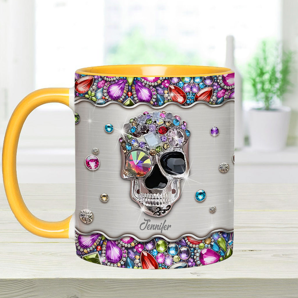 Sparkle Skull - Personalized Skull Accent Mug