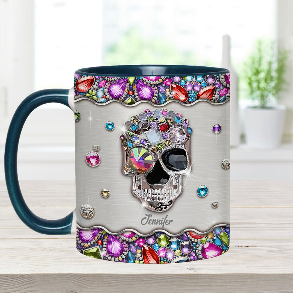 Sparkle Skull - Personalized Skull Accent Mug