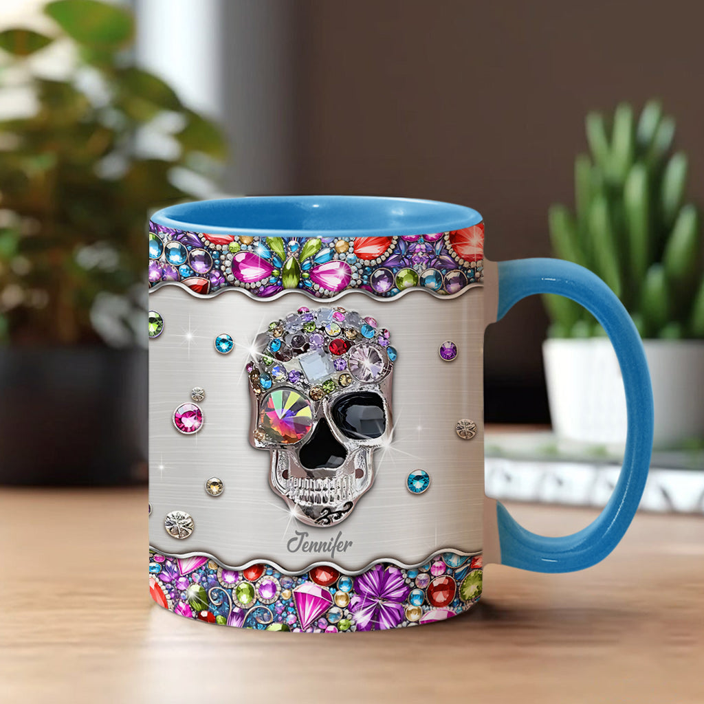 Sparkle Skull - Personalized Skull Accent Mug