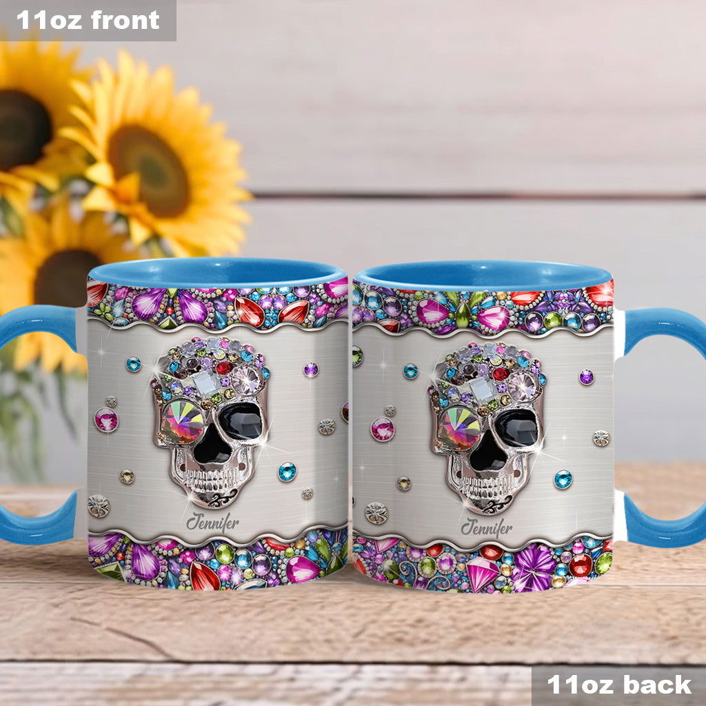 Sparkle Skull - Personalized Skull Accent Mug