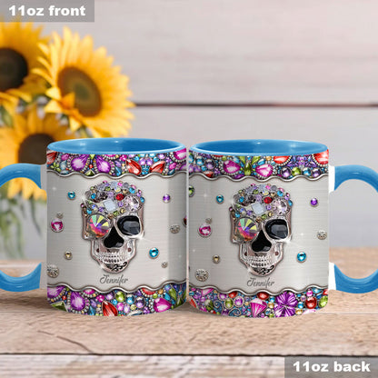 Sparkle Skull - Personalized Skull Accent Mug