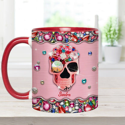 Sparkle Skull - Personalized Skull Accent Mug