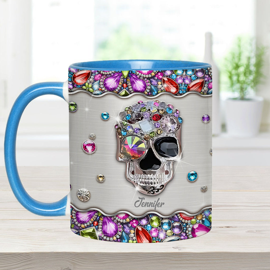 Sparkle Skull - Personalized Skull Accent Mug