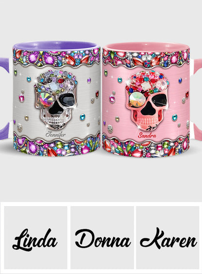 Sparkle Skull - Personalized Skull Accent Mug