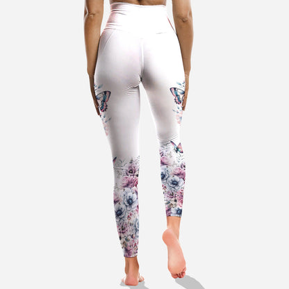 Floral Skull - Personalized Skull Hoodie and Leggings