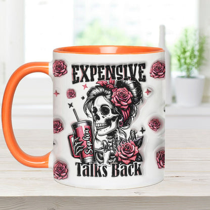 Floral Skull - Personalized Skull Accent Mug
