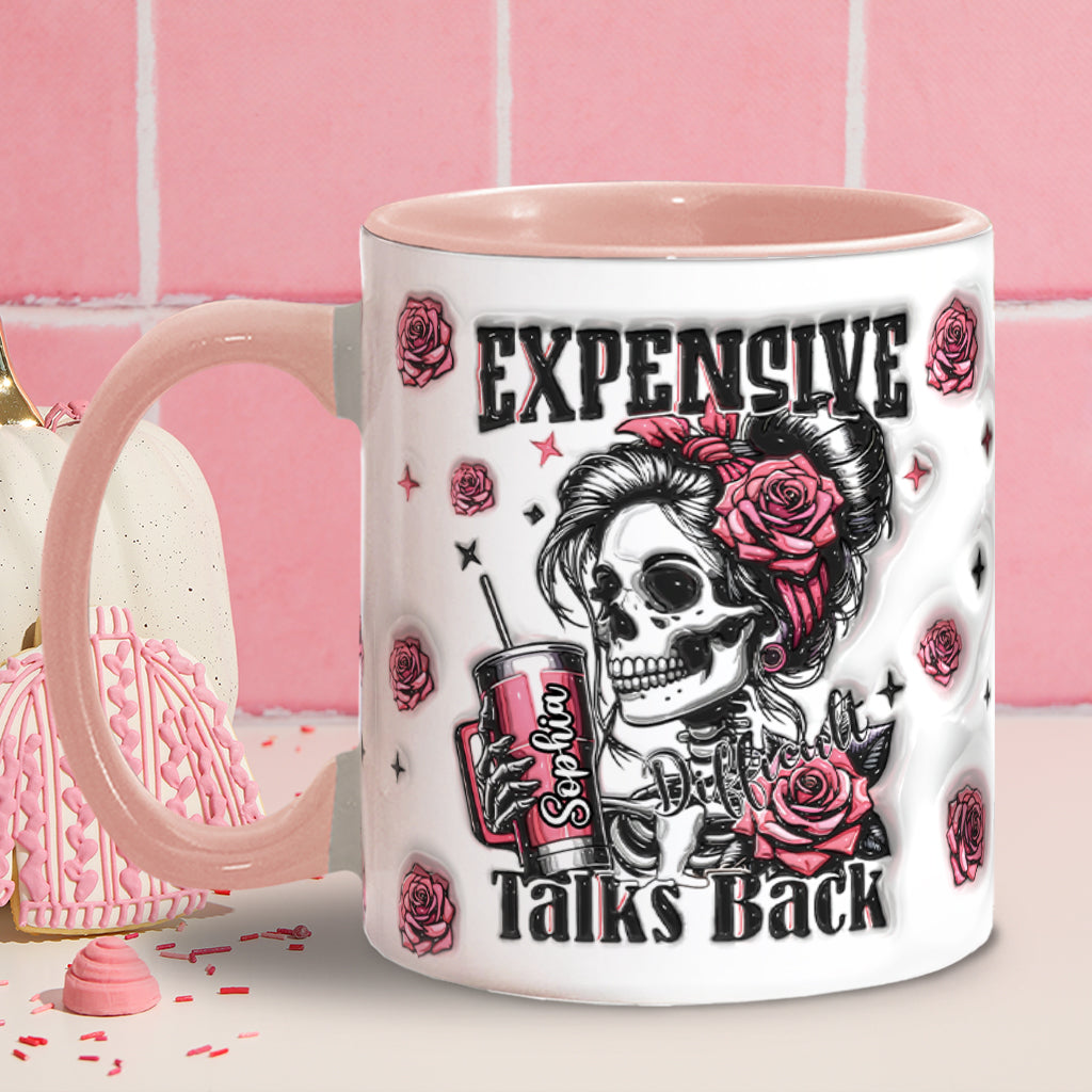 Floral Skull - Personalized Skull Accent Mug