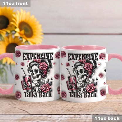 Floral Skull - Personalized Skull Accent Mug