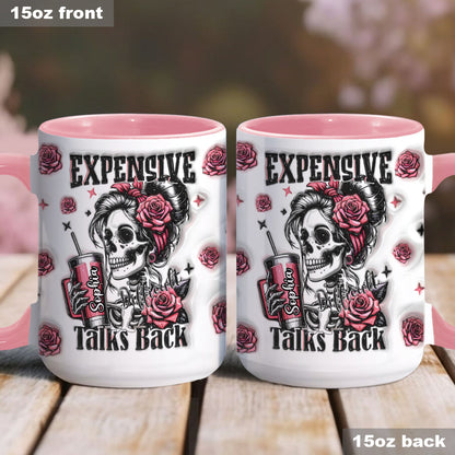 Floral Skull - Personalized Skull Accent Mug