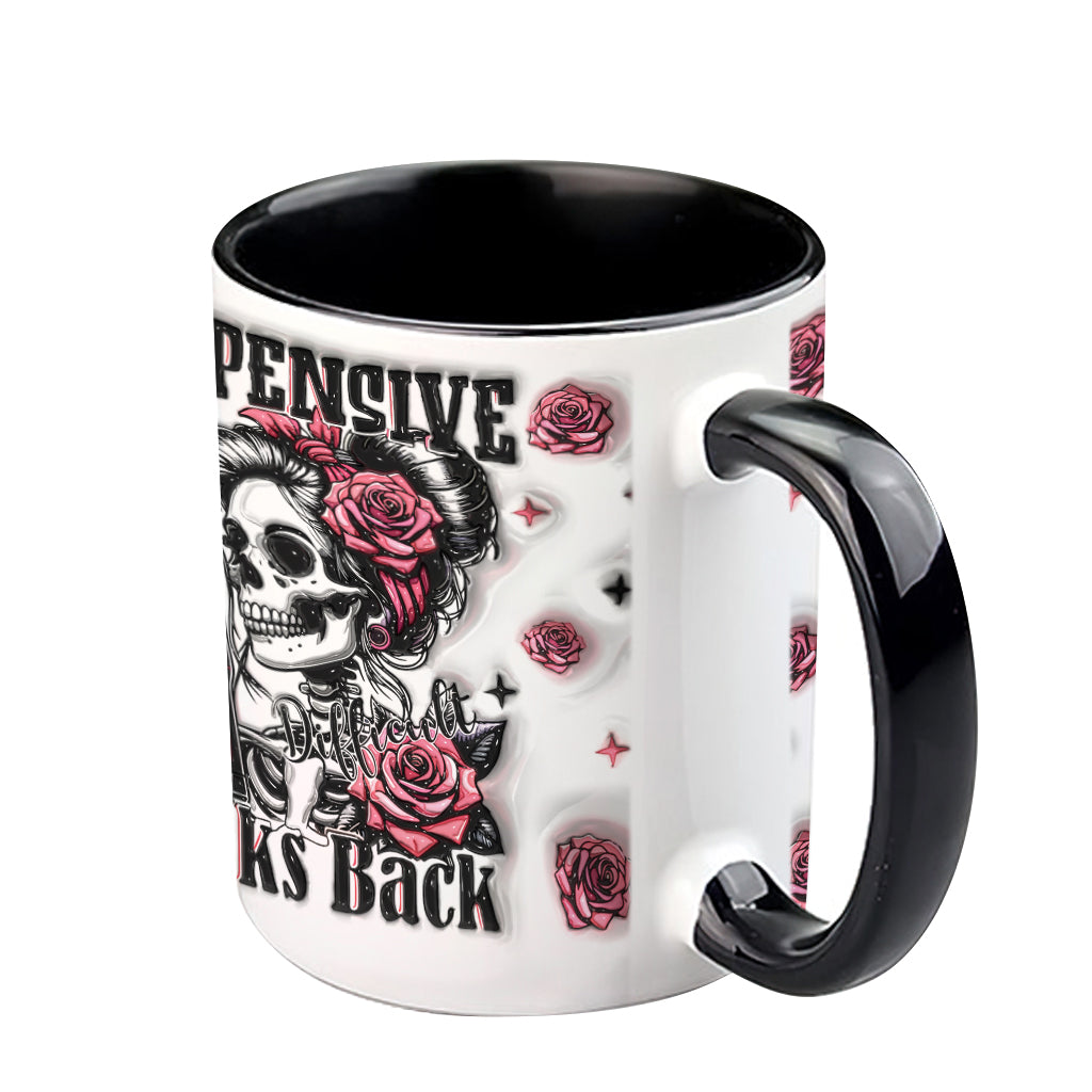 Floral Skull - Personalized Skull Accent Mug
