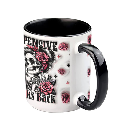 Floral Skull - Personalized Skull Accent Mug