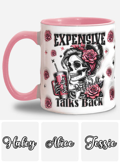 Floral Skull - Personalized Skull Accent Mug