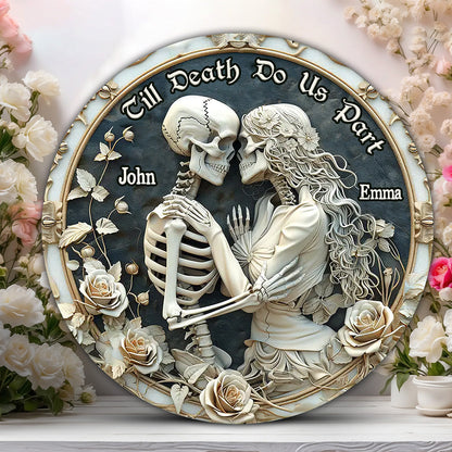 You And Me We Got This - Personalized Skull Round Wood Sign