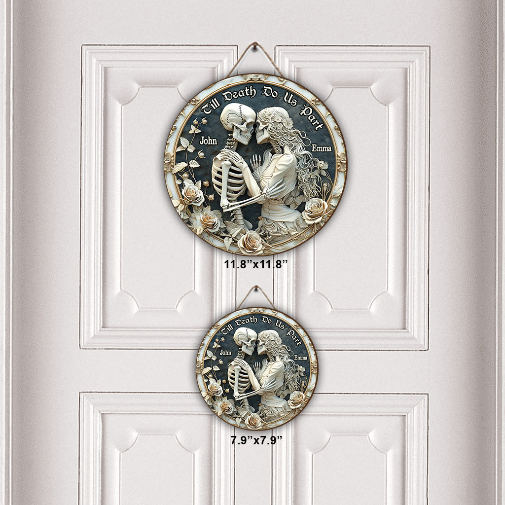 You And Me We Got This - Personalized Skull Round Wood Sign