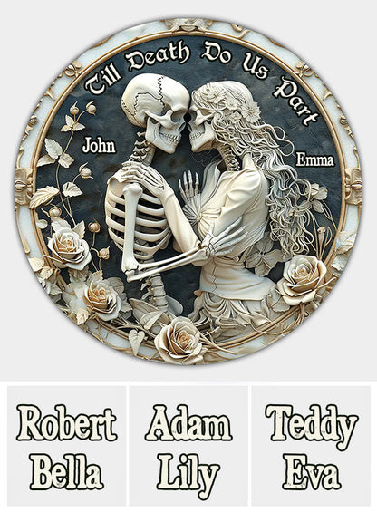 You And Me We Got This - Personalized Skull Round Wood Sign