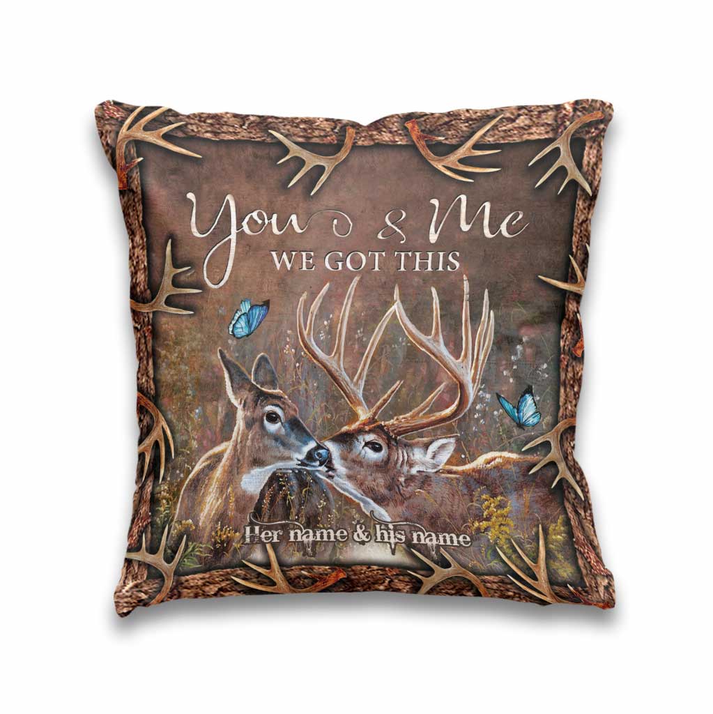 You And Me We Got This - Personalized Hunting Throw Pillow