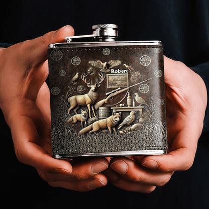 Best Hunter Ever - Personalized Hunting Hip Flask