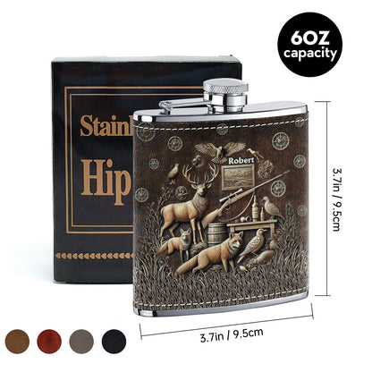 Best Hunter Ever - Personalized Hunting Hip Flask