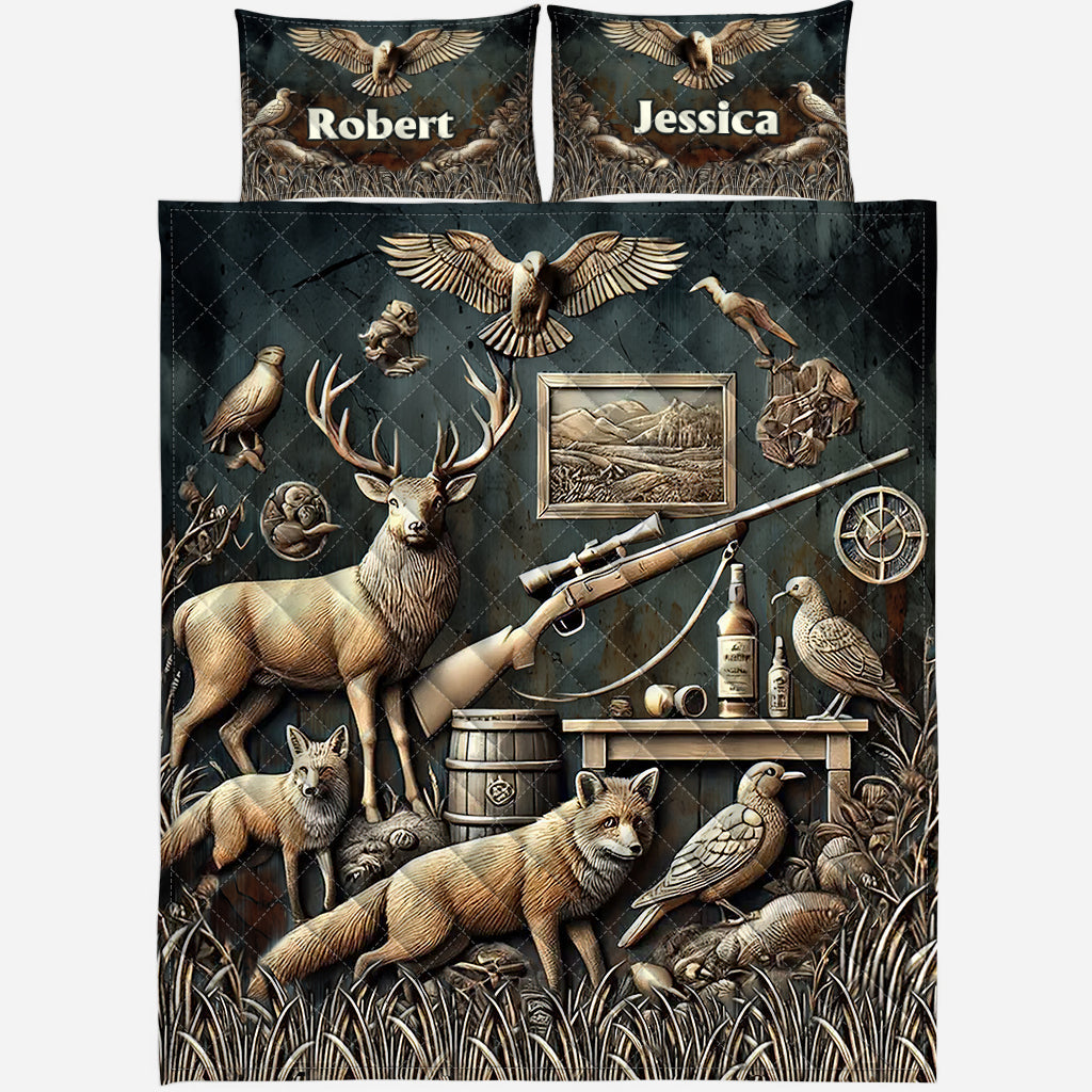 Best Hunter Ever - Personalized Hunting Quilt Set
