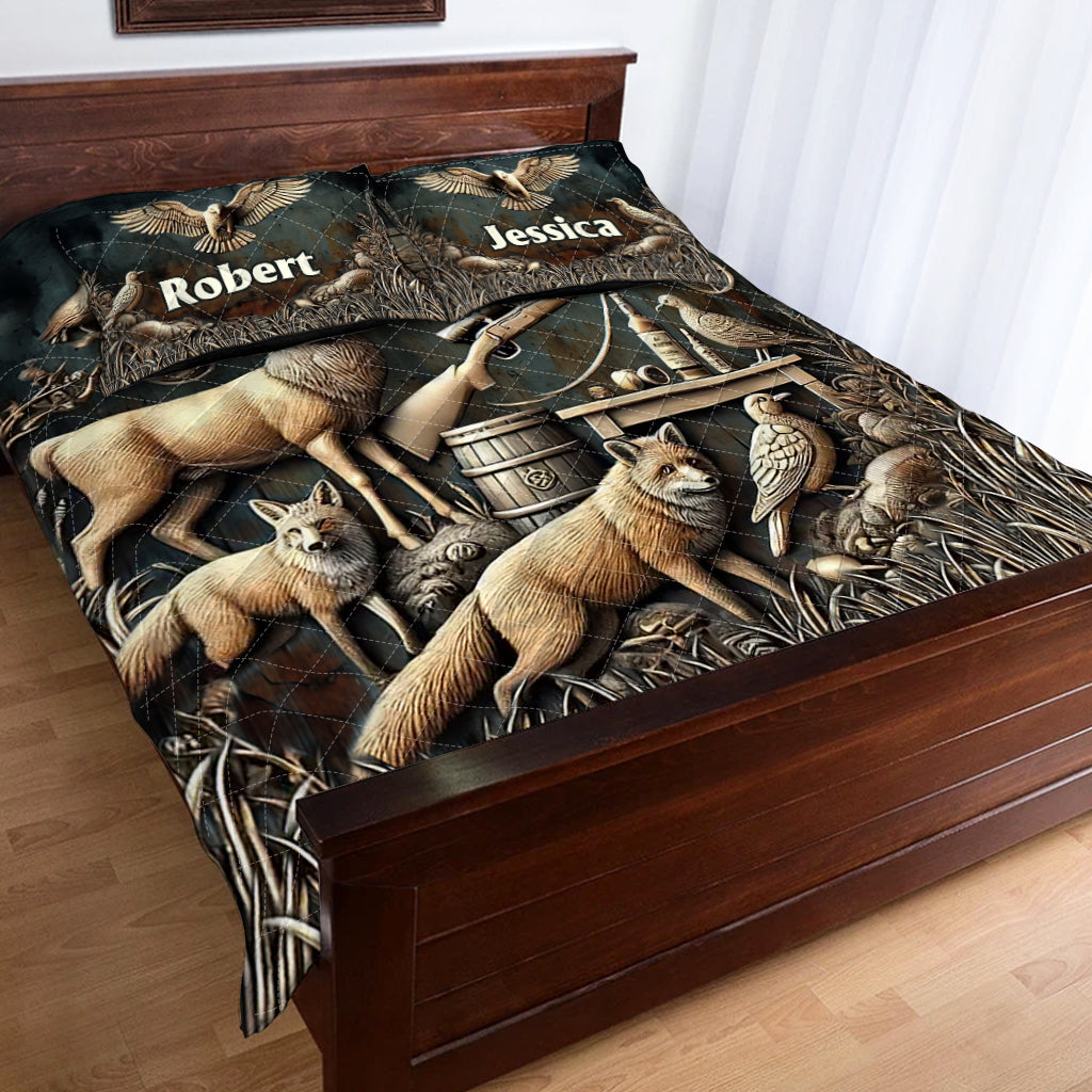 Best Hunter Ever - Personalized Hunting Quilt Set